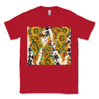 Red sunflowers with patterns Classic Tee - TumblerDesignByShophia