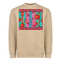 Mushroom teacher with  flower glitter and serape leopard Heavyweight Sweatshirt - Artiststas