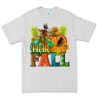 Dove Grey Hello Fall Premium Tee - NancyCooperArtShop