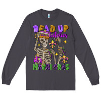 Smoke Bead up bitches it's Mardi Gras skeleton Long Sleeve Tee - FaDigitalArtStudio