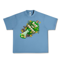 Pebble Blue Bad and boozy Urban Heavy Tee - CowGirlArtShop