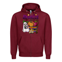 Burgundy boooks Zipper Hoodie - BarkalooDesign