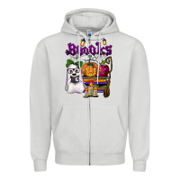 Dove Grey boooks Zipper Hoodie - BarkalooDesign