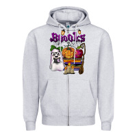 Heather Grey boooks Zipper Hoodie - BarkalooDesign