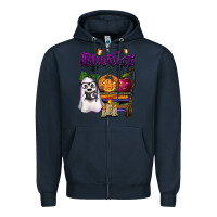 Navy boooks Zipper Hoodie - BarkalooDesign