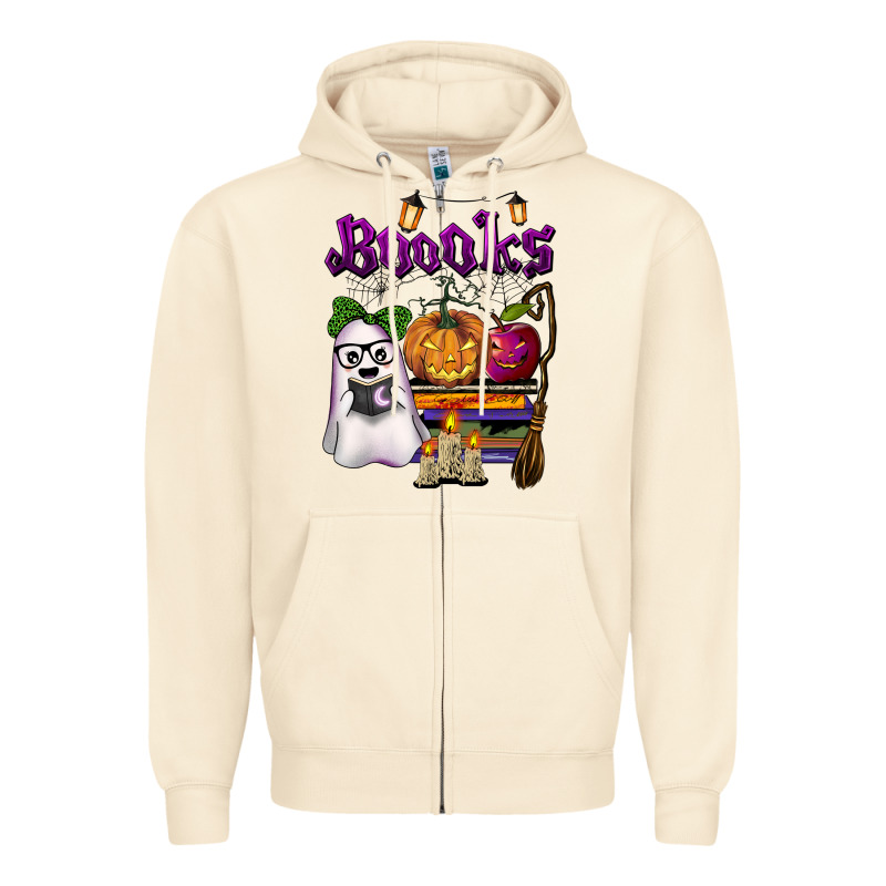 Boooks Zipper Hoodie by BarkalooDesign | Teevron