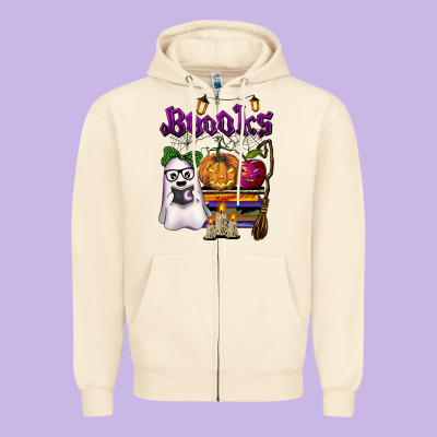 Boooks Zipper Hoodie Designed By Barkaloodesign