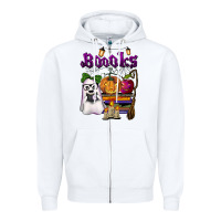 White boooks Zipper Hoodie - BarkalooDesign