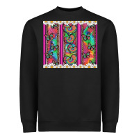 Black tie dye hearts and butterfly with flowers Heavyweight Sweatshirt - Artiststas