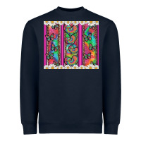 Navy tie dye hearts and butterfly with flowers Heavyweight Sweatshirt - Artiststas