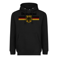 Black DEUTSCHLAND Germany Flag Coat of Arms Eagle Banner Vintage , best gift Heavyweight Hoodie - maiPhamDesign