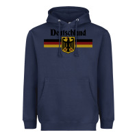 Navy DEUTSCHLAND Germany Flag Coat of Arms Eagle Banner Vintage , best gift Heavyweight Hoodie - maiPhamDesign