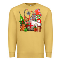 Antique Gold nurse  and christmas Premium Sweatshirt - AdoDesignShop