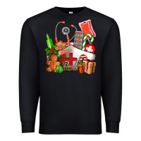 Black nurse  and christmas Premium Sweatshirt - AdoDesignShop
