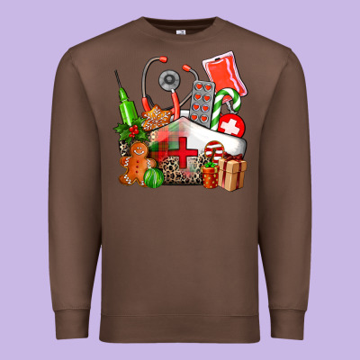 Nurse  And Christmas Premium Sweatshirt Designed By Adodesignshop