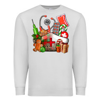 Dove Grey nurse  and christmas Premium Sweatshirt - AdoDesignShop
