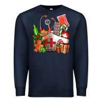 Navy nurse  and christmas Premium Sweatshirt - AdoDesignShop