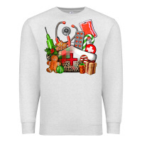 Oatmeal Heather nurse  and christmas Premium Sweatshirt - AdoDesignShop