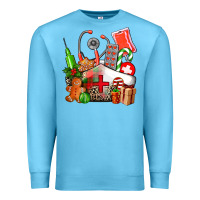 Ocean Blue nurse  and christmas Premium Sweatshirt - AdoDesignShop