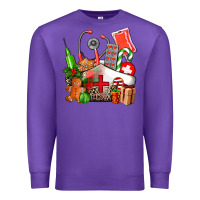 Purple nurse  and christmas Premium Sweatshirt - AdoDesignShop