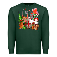 Sports Green nurse  and christmas Premium Sweatshirt - AdoDesignShop
