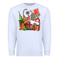 White nurse  and christmas Premium Sweatshirt - AdoDesignShop