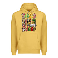Antique Gold 2023 Happy New Year Premium Hoodie - CowhideDigitalArt
