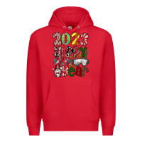 Red 2023 Happy New Year Premium Hoodie - CowhideDigitalArt