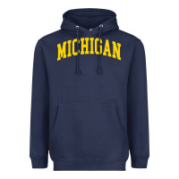 Navy Michigan - Throwback Design - Classic , best gift, costume, halloween, Heavyweight Hoodie - maiPhamDesign