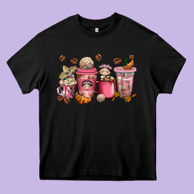 Cafecito Y Chisme Coffee Cups Heavy Core Tee Designed By Texasbilliewilder