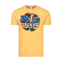 Vintage Mustard All american dad 4th of july Vintage Tee - CowGirlArtShop