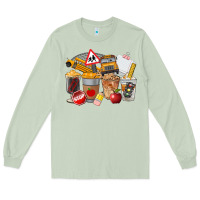 Matcha School Bus Coffee Cups Long Sleeve Tee - FaDigitalArtStudio