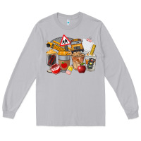 Moon Dust School Bus Coffee Cups Long Sleeve Tee - FaDigitalArtStudio