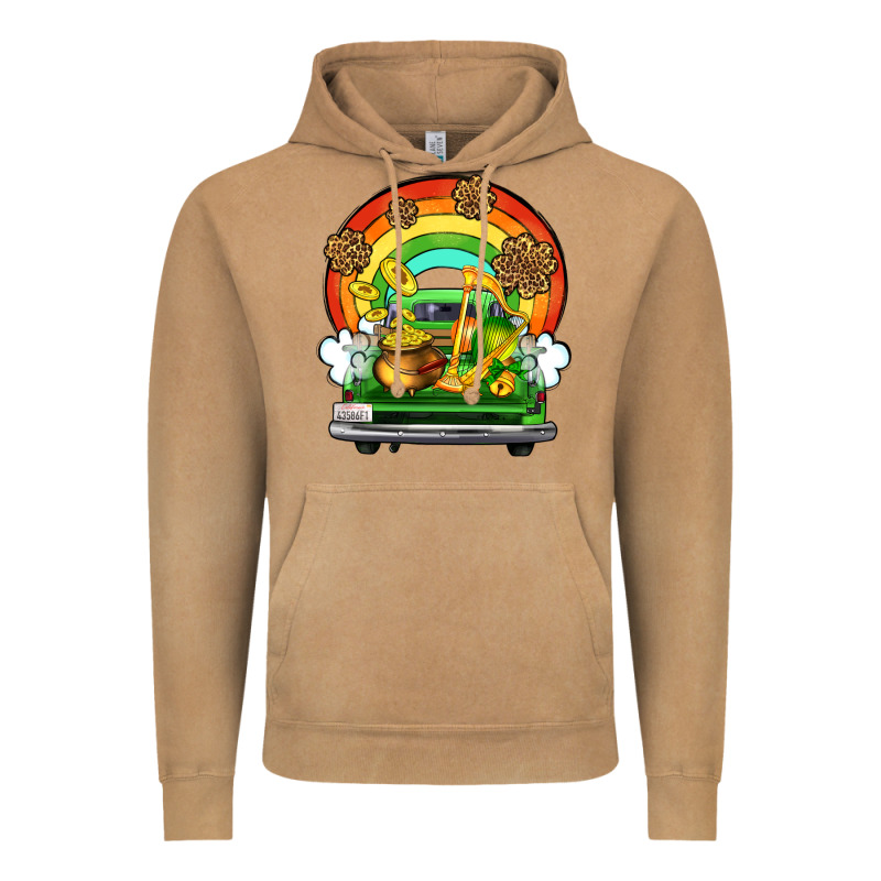 St. Patrick's Day Truck Vintage Hoodie by OliviaCreatesArt | Teevron