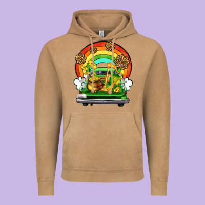 St. Patrick's Day Truck Vintage Hoodie Designed By Oliviacreatesart