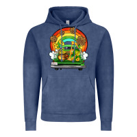 Vintage Denim St. Patrick's Day truck Vintage Hoodie - OliviaCreatesArt