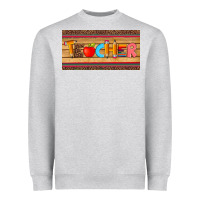 Heather Grey teacher pen apple license plate template Heavyweight Sweatshirt - Artiststas