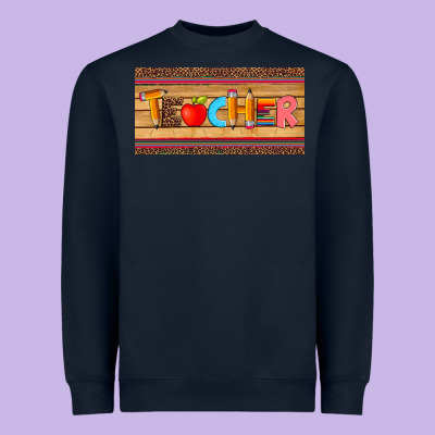 Teacher Pen Apple License Plate Template Heavyweight Sweatshirt Designed By Artiststas