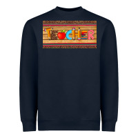 Navy teacher pen apple license plate template Heavyweight Sweatshirt - Artiststas