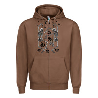 Chestnut halloween dancing skeletons Zipper Hoodie - BarkalooDesign