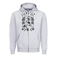Heather Grey halloween dancing skeletons Zipper Hoodie - BarkalooDesign