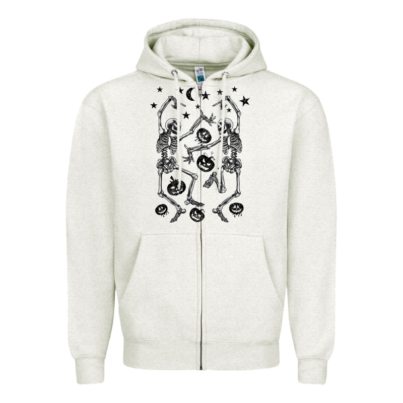 Halloween Dancing Skeletons Zipper Hoodie by BarkalooDesign | Teevron