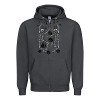 Smoke halloween dancing skeletons Zipper Hoodie - BarkalooDesign