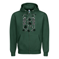 Sports Green halloween dancing skeletons Zipper Hoodie - BarkalooDesign