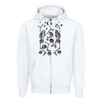 White halloween dancing skeletons Zipper Hoodie - BarkalooDesign