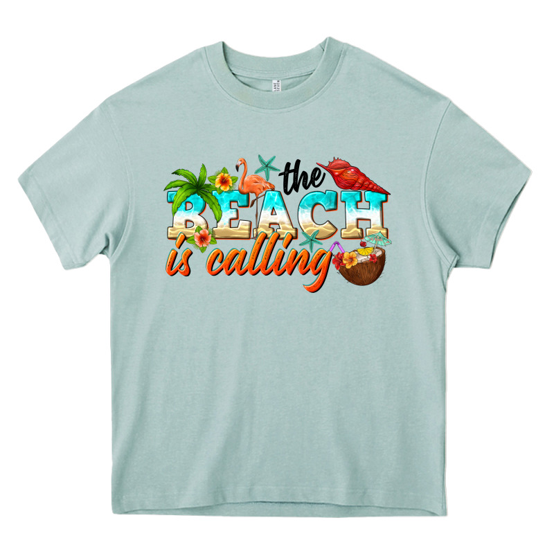 The Beach Is Calling Heavy Core Tee by NancyCooperArtShop | Teevron