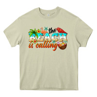 Mossy the beach is calling Heavy Core Tee - NancyCooperArtShop