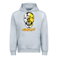 Heather Grey Dad life Sugar Skull for Soccer Softball Halloween Costume Urban Hoodie - maiPhamDesign