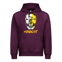 Mauve Wine Dad life Sugar Skull for Soccer Softball Halloween Costume Urban Hoodie - maiPhamDesign