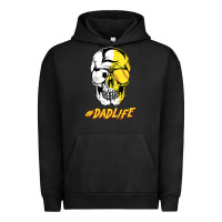 Pigment Black Dad life Sugar Skull for Soccer Softball Halloween Costume Urban Hoodie - maiPhamDesign